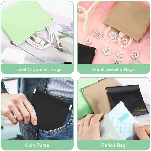 MAYCREATE® 8PCS Pocket Cosmetic Bag Small Pouches for Women Waterproof PU Makeup Bags Travel Organizer Coin Purse Lipstick Headphones Jewelry Accessories No Zipper Self-Closing Assorted MAYCREATE® 8PCS Pocket Cosmetic Bag Small Pouches for Women Waterproof PU Makeup Bags Travel Organizer Coin Purse Lipstick Headphones Jewelry Accessories No Zipper Self-Closing Assorted